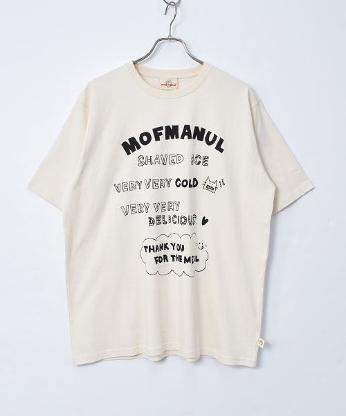 Tシャツ】 マヌル&かき氷 プリントT(Free 02 ブラック): トップス