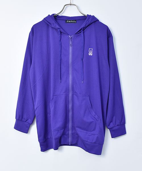 パーカー】 バックロゴ メッシュ パーカー(3 70 パープル): トップス