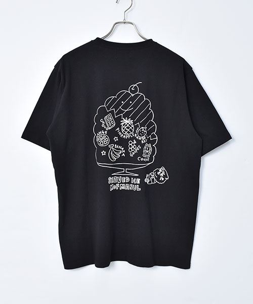 Tシャツ】 マヌル&かき氷 プリントT(Free 02 ブラック): トップス