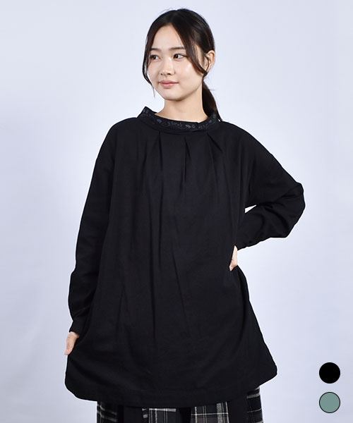 drug store's 衿刺繍 2WAY チュニック
