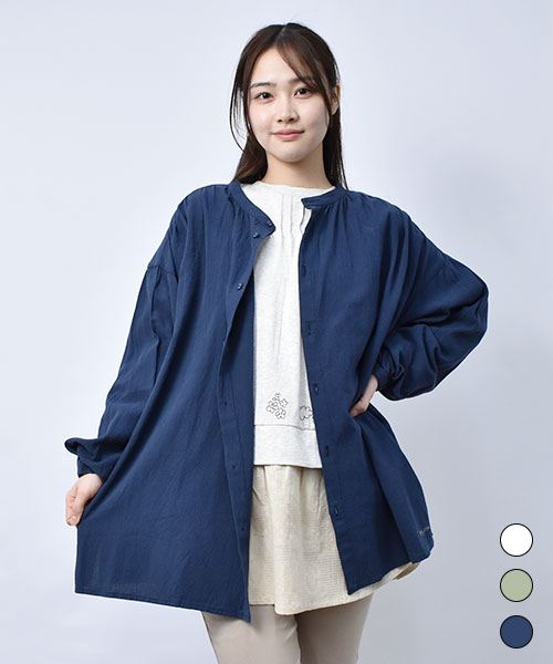 【チュニック】 ロゴ刺繍 シンプル チュニック