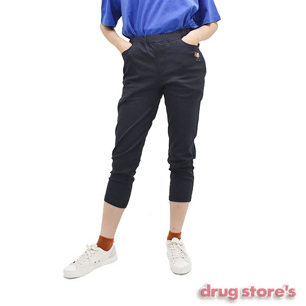 drug store's R/N/Pu 無地 ストレッチパンツ7分丈