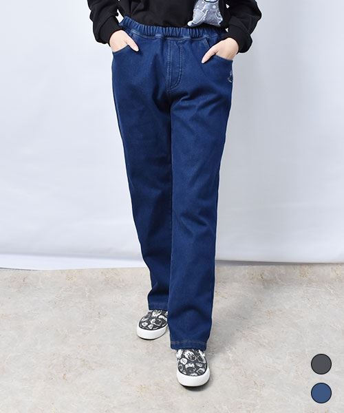 【デニム パンツ / 裏起毛】 裏フリース ストレッチ パンツ