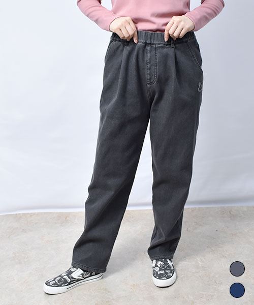 裏起毛 デニム ストレッチパンツ