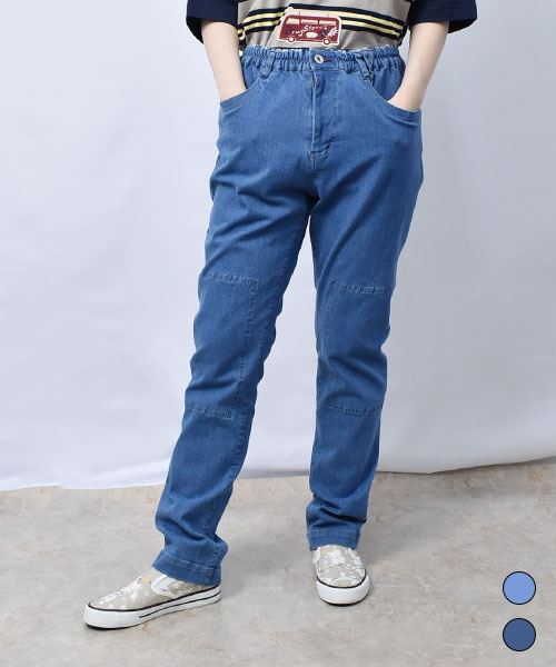 【パンツ】 手紙ポケット ストレッチデニム パンツ