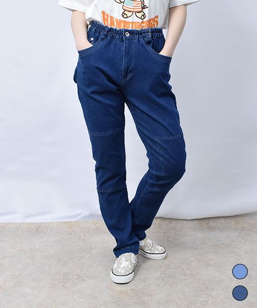 【パンツ】 手紙ポケット ストレッチデニム パンツ