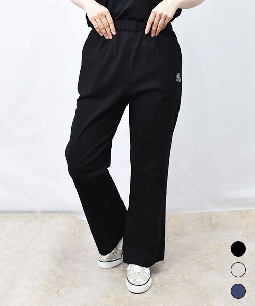 【パンツ】 ストレッチ フレア パンツ