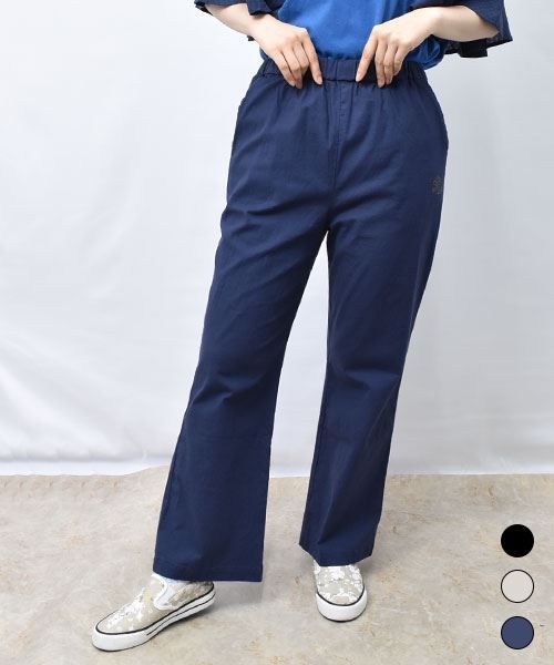 【パンツ】 ストレッチ フレア パンツ