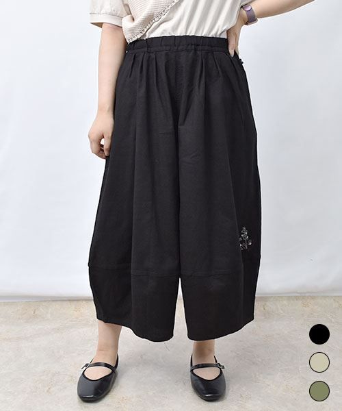 【パンツ】 バルーンシルエット ガウチョ パンツ