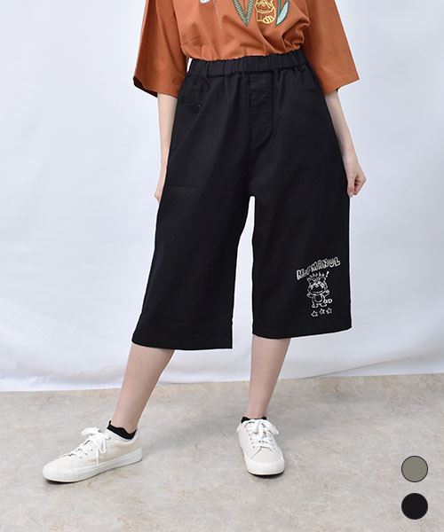 【パンツ】 マヌルネコ ひざ丈 パンツ