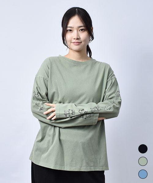 【ロンT】 マヌルネコ プリント ロンT