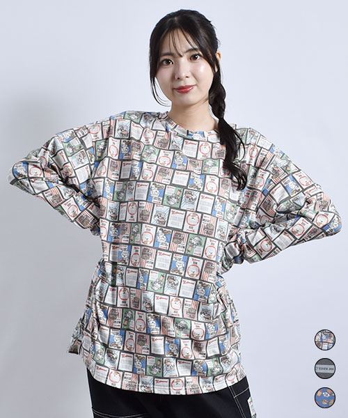 mof manul TC天竺 総柄 T