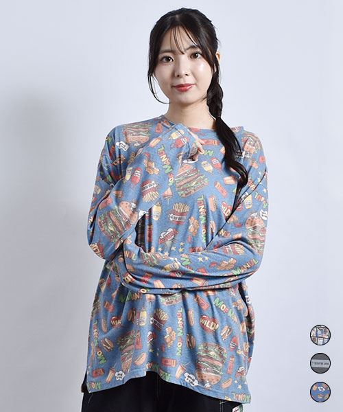 mof manul TC天竺 総柄 T