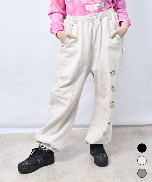 【スウェット パンツ / 裏毛】 フロッキーマヌル カーブパンツ