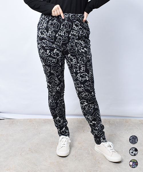 あったかインナー 総柄 レギンス