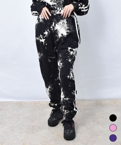 【スウェット パンツ / 裏毛】 タイダイ ライン パンツ