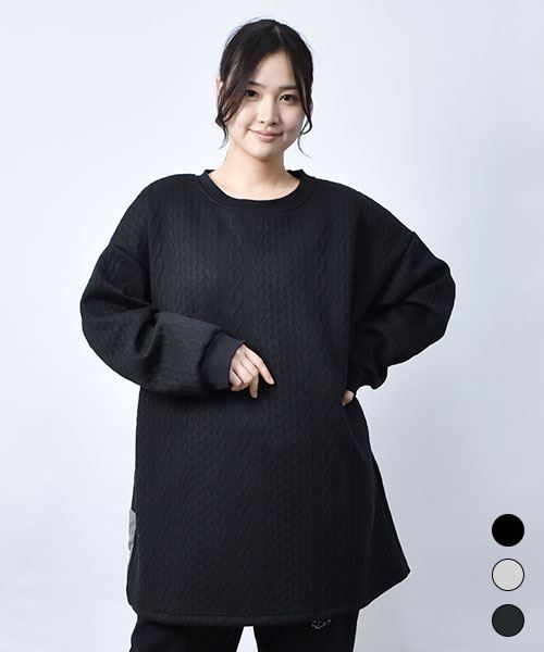 【チュニック】 デコスイーツ ふくれジャガード チュニック
