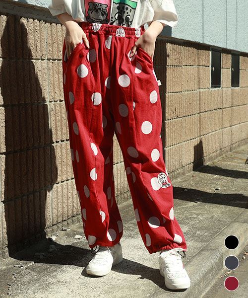 【パンツ】 ジョガー ドット カーブパンツ