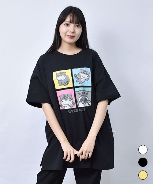 【Tシャツ】 よつまど マルヌネコ プリントT