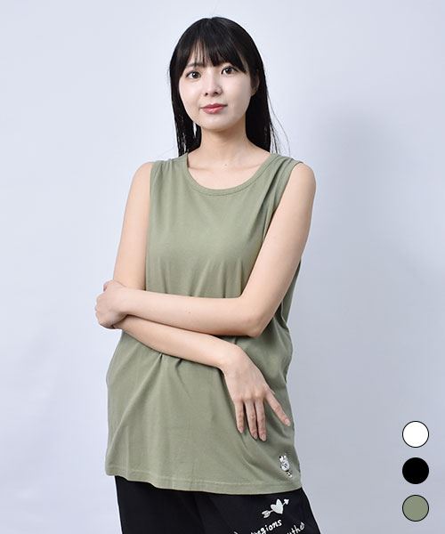 【インナー】 ワンポイント シンプル タンクトップ