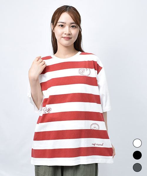 【Tシャツ】 マヌル＆フレンズ ボーダー Tシャツ