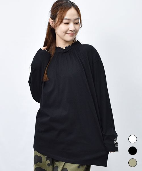 【Tシャツ】  衿レース インナー Tシャツ