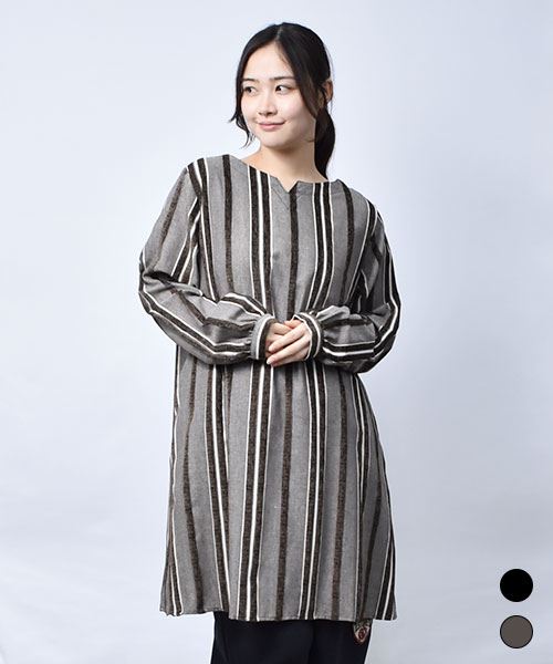 【ワンピース】 ストライプ ワンピース