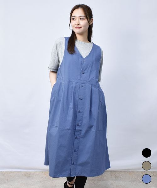 【撥水加工】 ウエストギャザー フレア ジャンスカ