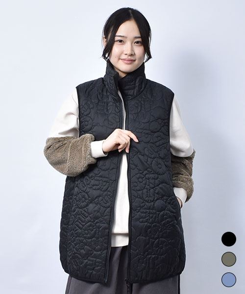 総柄 キルト ベスト