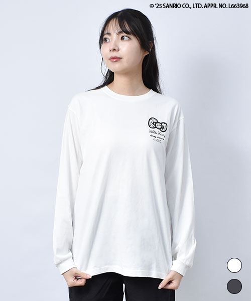 【ハローキティ × スタンディ】 バックプリント ロンT