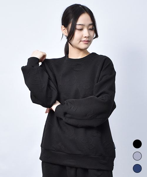 ふくれジャガード トレーナー