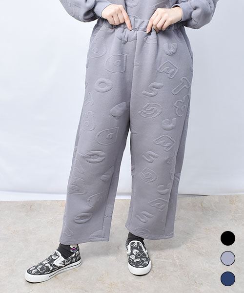 ふくれジャガード カーブパンツ