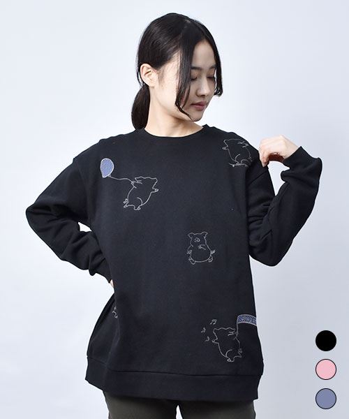 とことこぶた 裏起毛 トレーナー