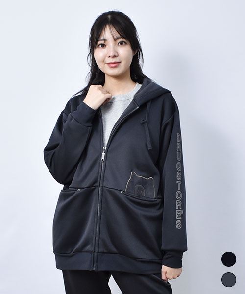 【パーカー / 裏シャギー / セットアップアイテム】ひょっこりぶた パーカー