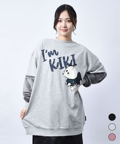 【スウェット トレーナー / 裏毛】 キキ フリース袖 トレーナー