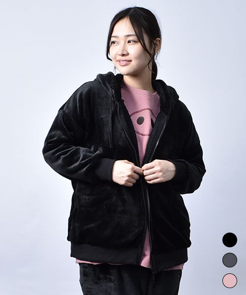 【ルームウェア / フリース】 おやすみスタンディ ぶた耳 パーカー