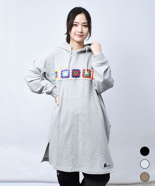 【ワンピース】 かぎ針 パーカー ワンピース