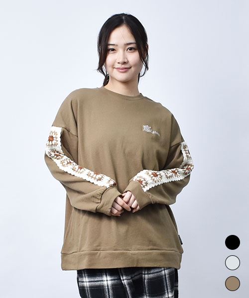 【スウェット トレーナー】 かぎ針 シンプル トレーナー