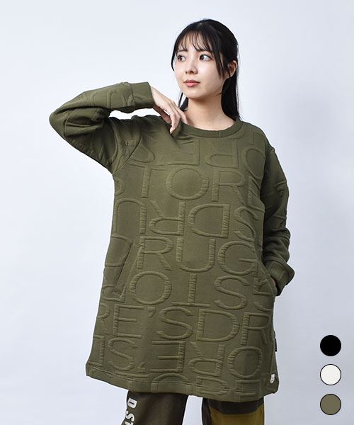 【チュニック】 ロゴ ふくれジャガード チュニック