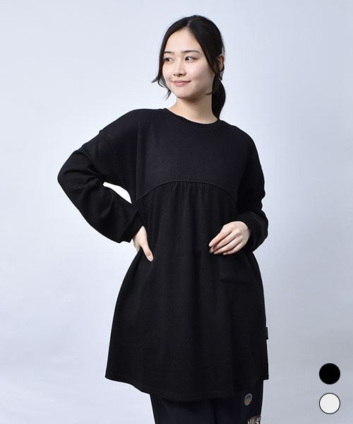 【チュニック / ニットソー】 のぞきハートン ニットソー チュニック