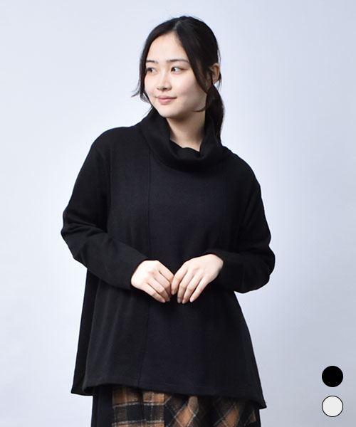 【ニットソー】 オフタートル リブ ニットソー