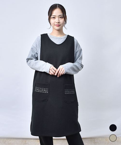 【ジャンスカ】 Vネック ポンチ ジャンスカ