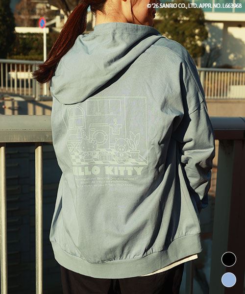 【ハローキティ × スタンディ】 バックプリント パーカー