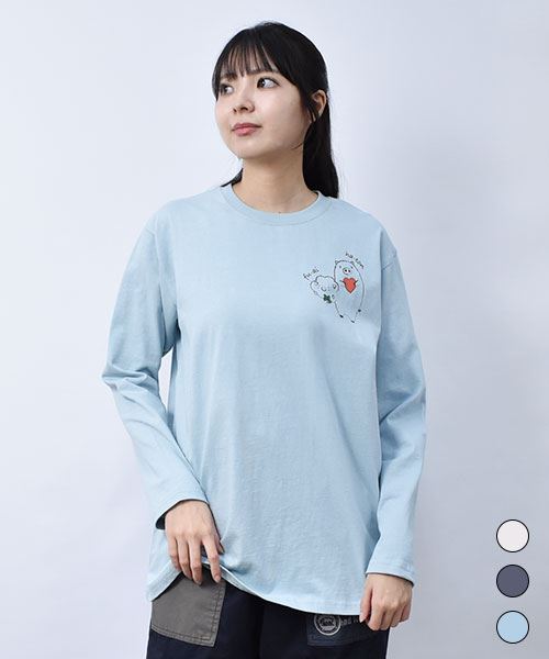【トレーナー】 ハートン&コットンくん プリント ロンT