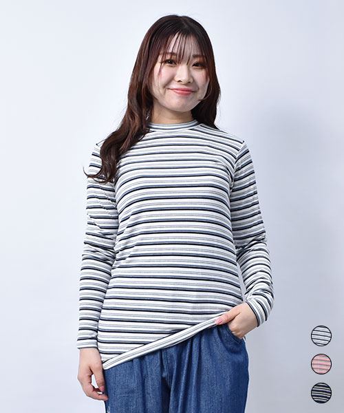 【インナー】 オフタートル ボーダー インナーT