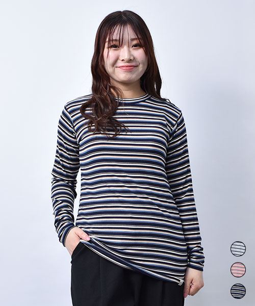 【インナー】 オフタートル ボーダー インナーT