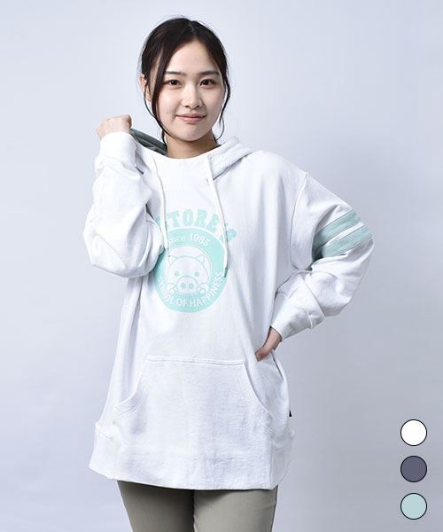 【パーカー】 スタンディ 配色 パーカー