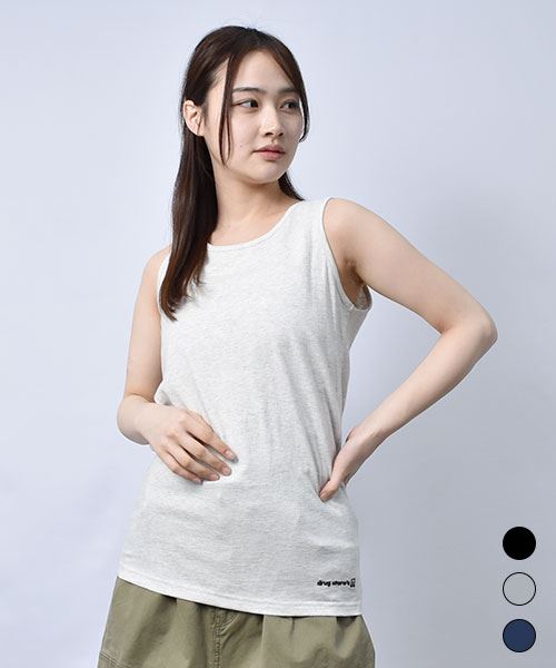 【タンクトップ】 ロゴ刺繍 シンプル タンクトップ