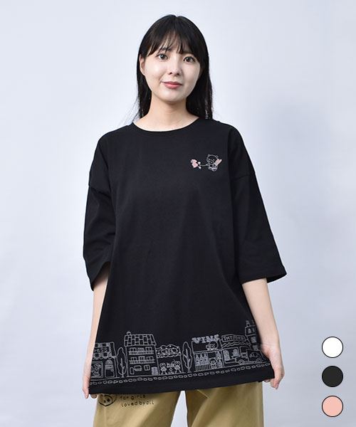 【Tシャツ】 おさんぽスタンディ BIG プリント Tシャツ