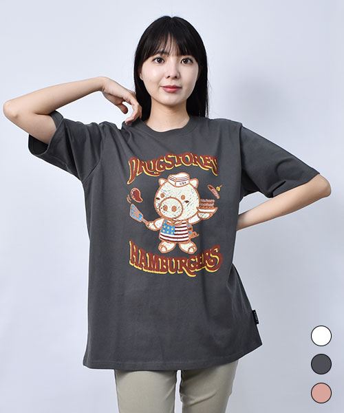 【Tシャツ】 ハンバーガーズ プリント Tシャツ